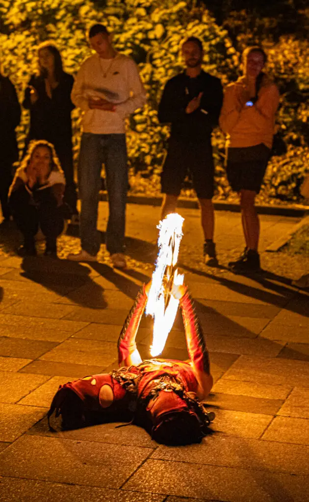 Feuertanz auf dem Lichterfest